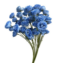 Artificial Roses Silk Bouquet Blue 6-Head 31x13.8 Inch 1