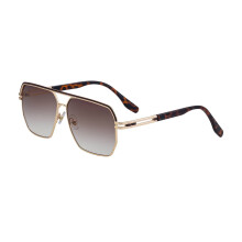 CY-98381 Men's Square Sunglasses - European & American Fashion, Metal Frame, Double Bridge, Retro Sun Protection