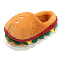 Hamburger Winter Slippers Casual Footwear for Bedroom Apartment Travel EU Size 40 to 41