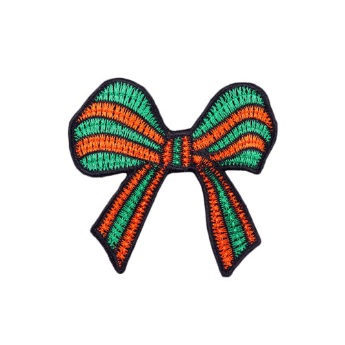 Embroidered Bow Patch Iron-On or Sew-On 1 Piece