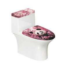 Panda Toilet Seat Cover of 2-Piece Stretch Bathroom Toilet Cozy Set Easy to Clean Bathroom