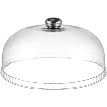 Clear Plastic Cake Dome Cloche Bell Screen Tray Cover