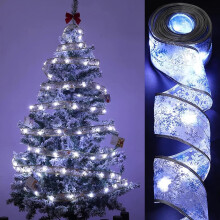 LED ribbon lights copper wire 32 ft 100 LED silver
