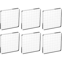 Acrylic Stamp Block 3x3 Inch 6 Pcs with Grid Lines