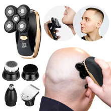Electric Head Shaver for Bald Men, Washable, USB-Charged