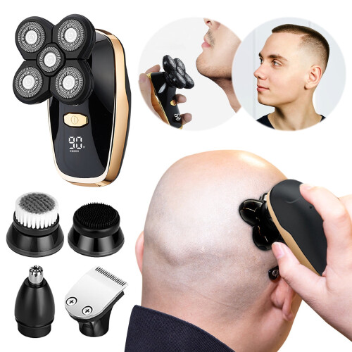 Electric Head Shaver for Bald Men, Washable, USB-Charged