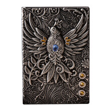 Vintage Leather Writing Journal A5 with Embossed Phoenix