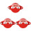 Propane Gas Tank Valve Lock Padlock 3 Pack Red 12.5x8x4cm 1