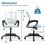 Chaise de bureau ergonomique à dossier mi-haut réglable en maille avec 8