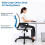 Chaise de bureau ergonomique à dossier mi-haut réglable en maille avec 6