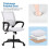 Chaise de bureau ergonomique à dossier mi-haut réglable en maille avec 7