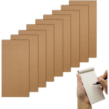 Mini Kraft Flip Book Sketchbooks 14x7cm 100 Pages Sewn