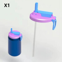 Cross-Border Coke Soda Cup Lid Leak-Proof Sealing Lid Silicone Can Lid with Straw Easy-Open Can Lid