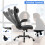 Ergonomic PC Gaming Chair Leather Grey Adjustable Reclining 4