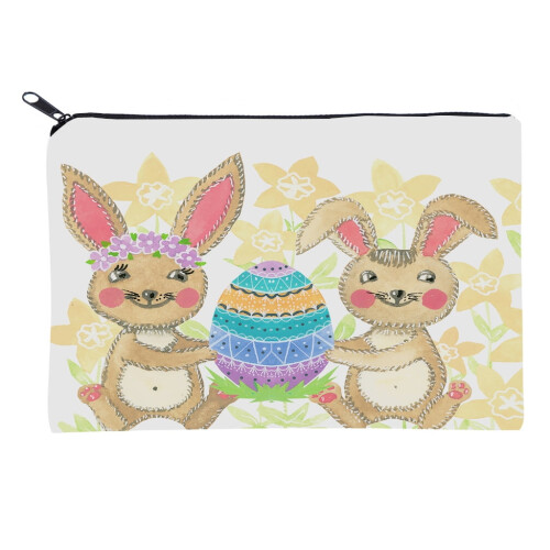 Travel Toiletry Bag Easter Rabbit Cosmetics Bag Soft Makeup Pouch Handbag