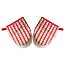 Oven Mitts Heat Resistant Thickened Cotton Red 5.51x7.09 in