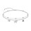 Pulseira de tornozelo delicada em prata de lei com várias camadas, 27 cm, estilo cabo. 1