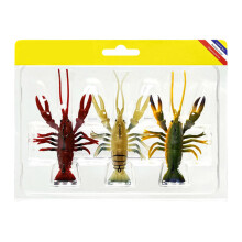 Bass Fishing Lures Sinking Crawfish Soft Baits 3 Pieces