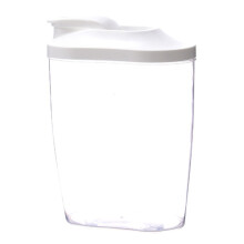 Airtight Cereal Container with Pour Spout, 1500ml, BPA-Free, for Rice/Flour/Sugar – White Pantry Organizer