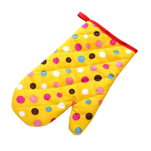 Yellow Oven Mitts Heat-Resistant Microwave-Safe One Size