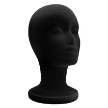 Black foam mannequin head 10.6 inch female wig holder