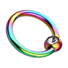 Gold Spiral Nose Ring Stainless Steel Hoop 20G