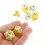 Polyhedral Dice Set White and Yellow 3 pcs 3
