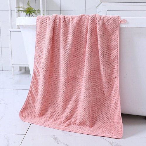 Coral Fleece Bath Towel Large Thick Honeycomb Texture
