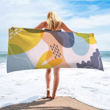 Beach Towel Printed Adult Superfine Fiber 30x60in