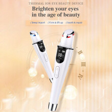 4-in-1 Eye & Face Massager Wand with Heat, Vibration & Red/Blue Light, Rechargeable Skincare Tool for a Revitalized Appearance and At-Home Spa