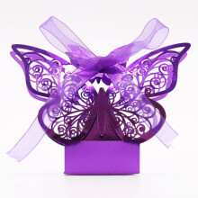 50 Pack Wedding Candy Boxes Wedding Favor Boxes with Mirror Reflective Design Wedding Candy Gift Boxes with Ribbon Type 6