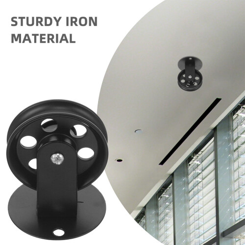 Iron Ceiling Mount Pulley Wheel for Pendant Lamps 2 pcs 2