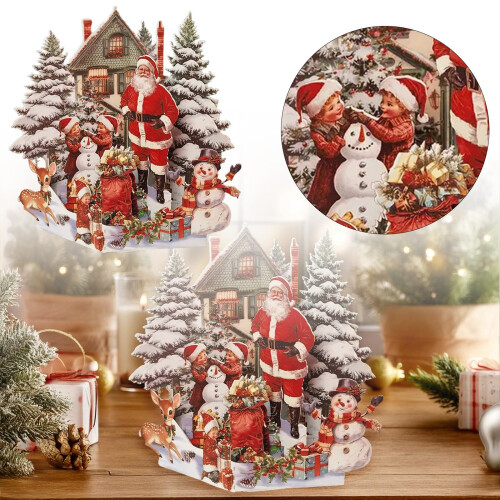 3D Christmas Greeting Card with Envelope