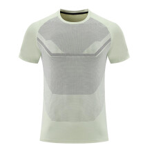 Slim-Fit-T-Shirt für Herren, schnelltrocknend, ideal für Sport und Alltag – leichtes, atmungsaktives Mesh-Gewebe, Unifarben, Armeegrün, Größe