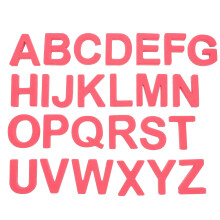 Letter Refrigerator Magnets for Kids Red 26 Pcs