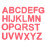 Letter Refrigerator Magnets for Kids Red 26 Pcs 1