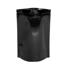 Black Mylar Stand-Up Bags Glossy 100 pcs 5.5x7.8 inch