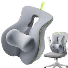 Xoxingysm Cushion Lumbar Support Cushion Lumbar Seat Cushion Adjustable Strap & Washable Cover for All Day Comfort Chairs Gaming Chairs