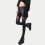 High Waisted Lace Panel Leggings Women Slimming Polyester 1 1