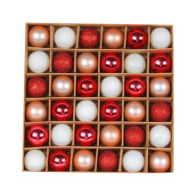Christmas Tree Decoration Ball Set Red White Pattern