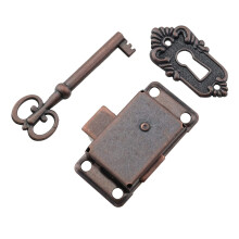 Drawer Lock Set Iron 3-Piece for Storage Boxes and Drawers