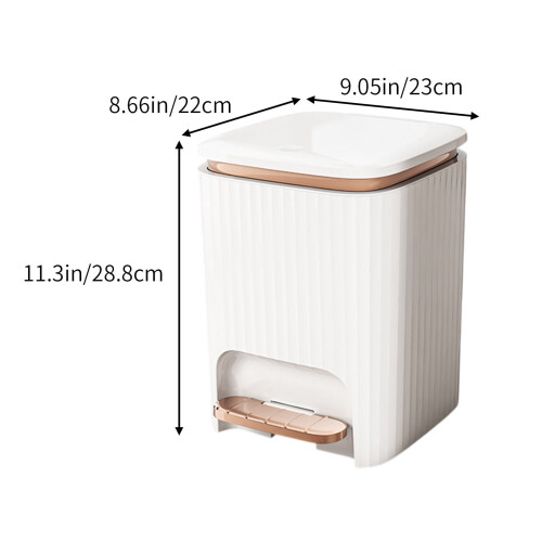 Step-On Trash Can 12-Gallon Foot Pedal Lid Kitchen Office 2