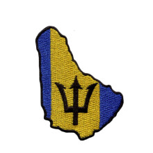 Barbados Flag Patch Embroidered Tactical Iron-On or Sew-On