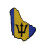 Barbados Flag Patch Embroidered Tactical Iron-On or Sew-On 1