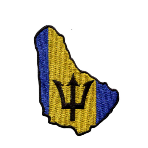 Barbados Flag Patch Embroidered Tactical Iron-On or Sew-On
