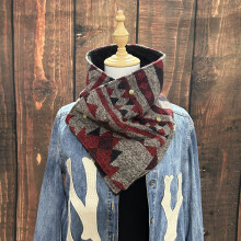 Cachecol quente vintage estilo boêmio ocidental para uso diário, viagens de outono e inverno.