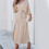 Women's Solid Batwing Sleeve Long Satin Dress with Belt 8