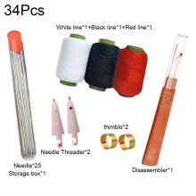 34 Pcs Portable Sewing Tool Set, Complete Hand Repair Kit with Needles & Thread for Beginners & DIY Craft Lovers