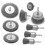 Coarse Crimped Wire Cup Brush Set 9PC Carbon Steel Hex 1