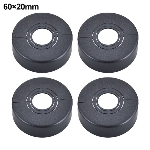 Shower Head Decorative Cover Black 4 pcs